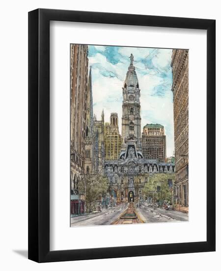 US Cityscape-Philadelphia-Melissa Wang-Framed Premium Giclee Print