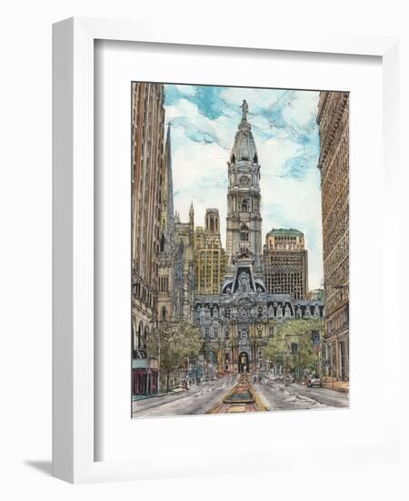 US Cityscape-Philadelphia-Melissa Wang-Framed Premium Giclee Print