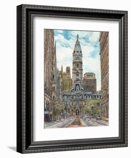 US Cityscape-Philadelphia-Melissa Wang-Framed Premium Giclee Print