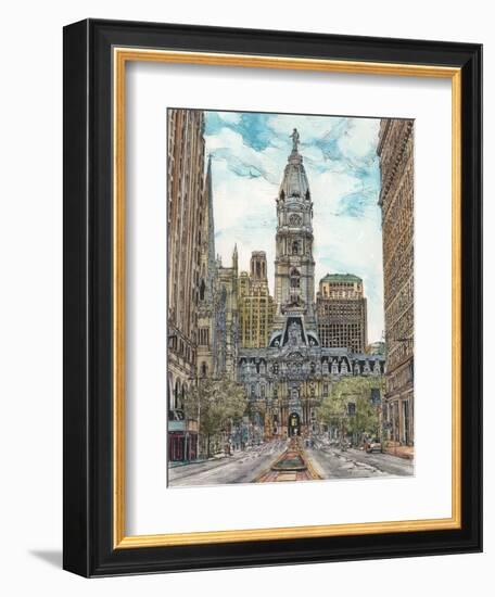 US Cityscape-Philadelphia-Melissa Wang-Framed Premium Giclee Print