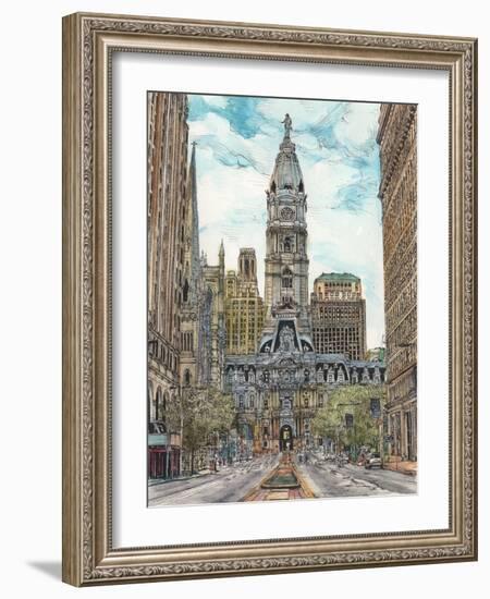US Cityscape-Philadelphia-Melissa Wang-Framed Art Print
