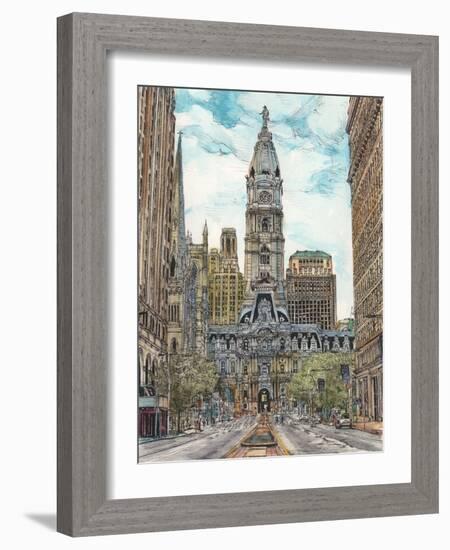 US Cityscape-Philadelphia-Melissa Wang-Framed Art Print