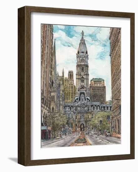 US Cityscape-Philadelphia-Melissa Wang-Framed Art Print