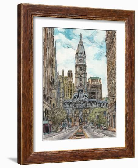 US Cityscape-Philadelphia-Melissa Wang-Framed Art Print