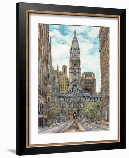 US Cityscape-Philadelphia-Melissa Wang-Framed Art Print