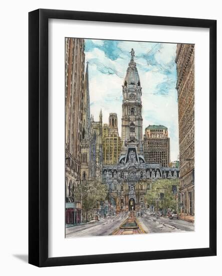 US Cityscape-Philadelphia-Melissa Wang-Framed Art Print