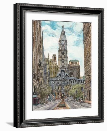 US Cityscape-Philadelphia-Melissa Wang-Framed Art Print