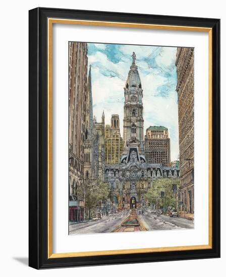 US Cityscape-Philadelphia-Melissa Wang-Framed Art Print