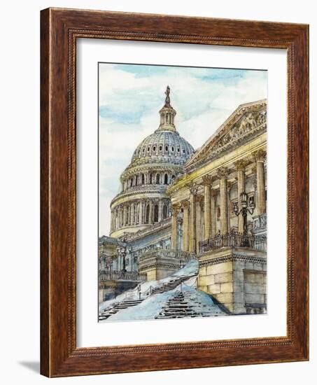 US Cityscape-Washington DC-Melissa Wang-Framed Art Print