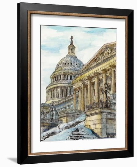 US Cityscape-Washington DC-Melissa Wang-Framed Art Print