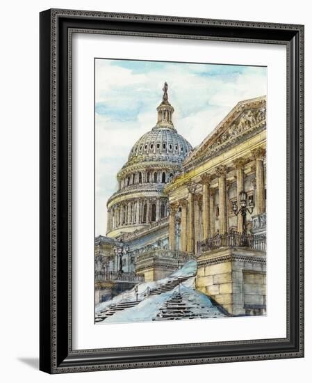 US Cityscape-Washington DC-Melissa Wang-Framed Art Print