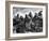 US Coast Guardsmen Assisting a Wounded Marine Returning from the Fight on Iwo Jima-null-Framed Photographic Print