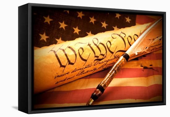 Us Constitution - We the People-oersin-Framed Premier Image Canvas