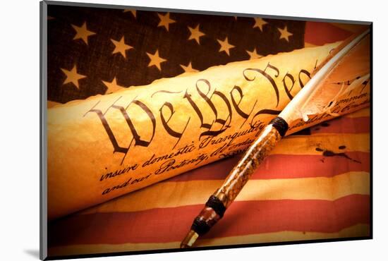 Us Constitution - We the People-oersin-Mounted Photographic Print