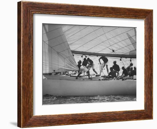 US Contender "Constellation" in America's Cup Race During Cup Trials Off-null-Framed Photographic Print