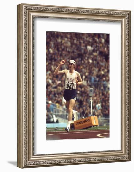 Us Dave Wottle, Gold-Medalist 800 Meter Run at the 1972 Summer Olympic Games in Munich, Germany-John Dominis-Framed Photographic Print