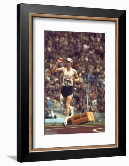 Us Dave Wottle, Gold-Medalist 800 Meter Run at the 1972 Summer Olympic Games in Munich, Germany-John Dominis-Framed Photographic Print