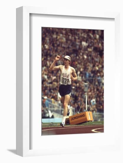 Us Dave Wottle, Gold-Medalist 800 Meter Run at the 1972 Summer Olympic Games in Munich, Germany-John Dominis-Framed Photographic Print