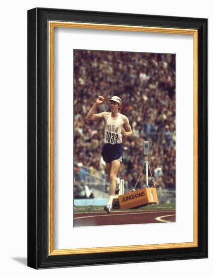 Us Dave Wottle, Gold-Medalist 800 Meter Run at the 1972 Summer Olympic Games in Munich, Germany-John Dominis-Framed Photographic Print