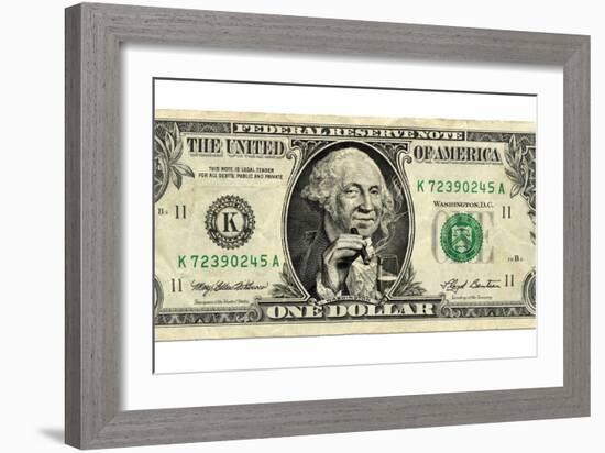 US Dollar Bill, George Washington Parody-SMETEK-Framed Photographic Print