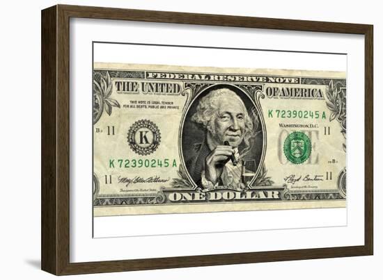 US Dollar Bill, George Washington Parody-SMETEK-Framed Photographic Print