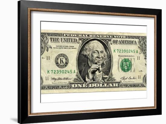 US Dollar Bill, George Washington Parody-SMETEK-Framed Photographic Print