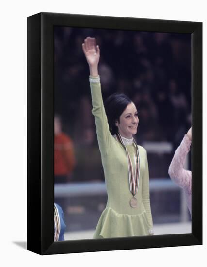 US Figure Skater Peggy Fleming after Winning Gold Medal, Winter Olympic Games in Grenoble, France-Art Rickerby-Framed Premier Image Canvas