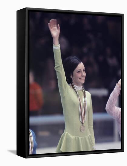 US Figure Skater Peggy Fleming after Winning Gold Medal, Winter Olympic Games in Grenoble, France-Art Rickerby-Framed Premier Image Canvas