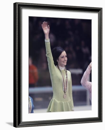 US Figure Skater Peggy Fleming after Winning Gold Medal, Winter Olympic Games in Grenoble, France-Art Rickerby-Framed Premium Photographic Print