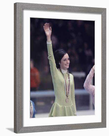 US Figure Skater Peggy Fleming after Winning Gold Medal, Winter Olympic Games in Grenoble, France-Art Rickerby-Framed Premium Photographic Print