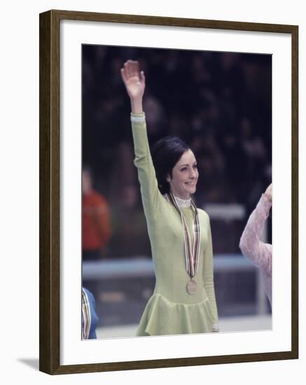 US Figure Skater Peggy Fleming after Winning Gold Medal, Winter Olympic Games in Grenoble, France-Art Rickerby-Framed Premium Photographic Print