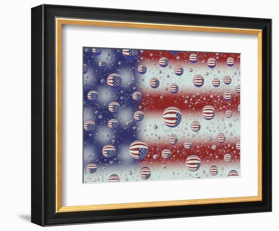 US Flag Reflection, Washington, USA-Jamie & Judy Wild-Framed Photographic Print