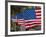 Us Flags Attached to a Fence in Key West, Florida, United States of America, North America-Donald Nausbaum-Framed Photographic Print