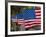 Us Flags Attached to a Fence in Key West, Florida, United States of America, North America-Donald Nausbaum-Framed Photographic Print