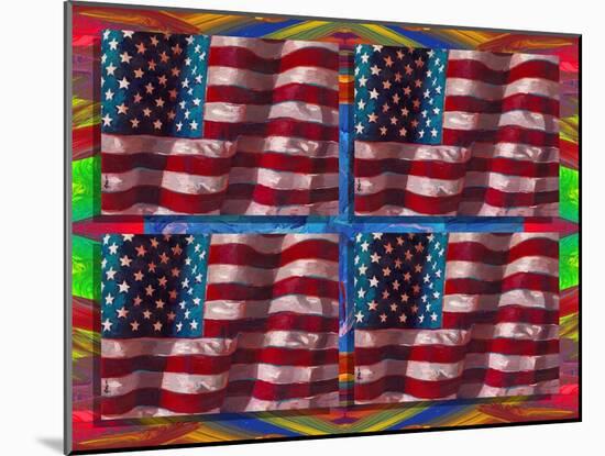 US Flags-Howie Green-Mounted Giclee Print