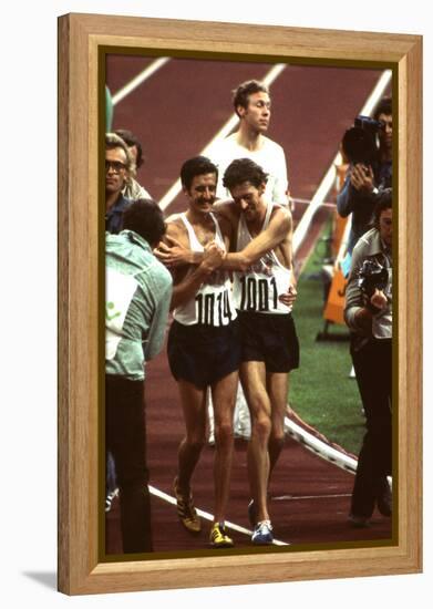 Us Frank Shorter, Winner of the Marathon, at 1972 Summer Olympic Games in Munich, Germany-John Dominis-Framed Premier Image Canvas
