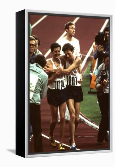 Us Frank Shorter, Winner of the Marathon, at 1972 Summer Olympic Games in Munich, Germany-John Dominis-Framed Premier Image Canvas