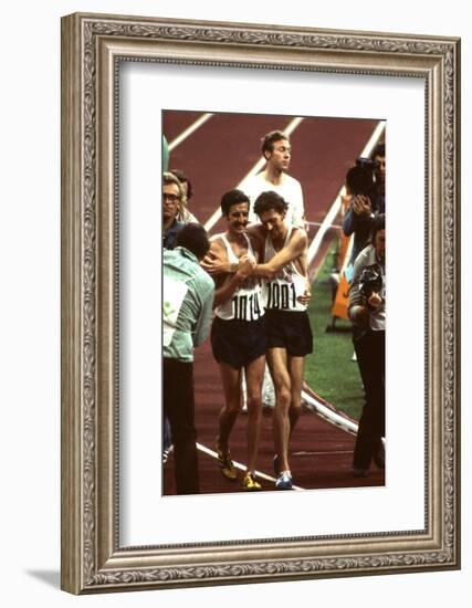 Us Frank Shorter, Winner of the Marathon, at 1972 Summer Olympic Games in Munich, Germany-John Dominis-Framed Photographic Print