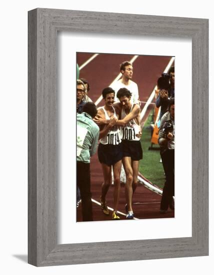 Us Frank Shorter, Winner of the Marathon, at 1972 Summer Olympic Games in Munich, Germany-John Dominis-Framed Photographic Print