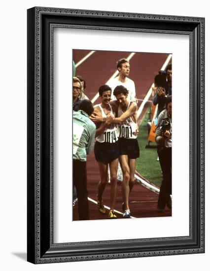 Us Frank Shorter, Winner of the Marathon, at 1972 Summer Olympic Games in Munich, Germany-John Dominis-Framed Photographic Print