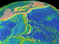 Mariana Trench Sea Floor Topography-us Geological Survey-Photographic Print