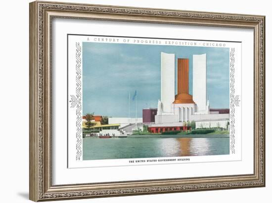 US Government Building, Chicago World Fair-null-Framed Art Print