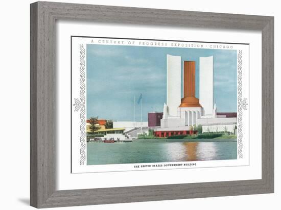 US Government Building, Chicago World Fair-null-Framed Art Print