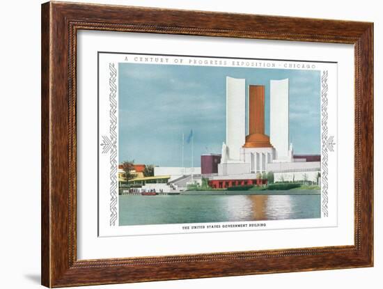 US Government Building, Chicago World Fair-null-Framed Art Print