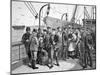 Us Government Health Officers on an Emigrant Ship, Quarantine Point, New York, 1887 (Engraving)-American-Mounted Giclee Print