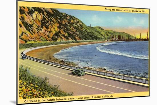 US Highway 101, Santa Barbara, California-null-Mounted Art Print