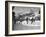 US Hockey Team Playing the Swiss at the Winter Olympics-null-Framed Photographic Print