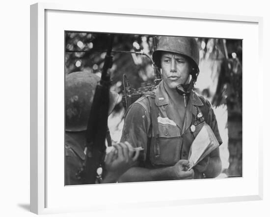 US Lt. Roger Zailskas Serving in Vietnam-Larry Burrows-Framed Photographic Print