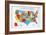 US Map-Farida Zaman-Framed Art Print