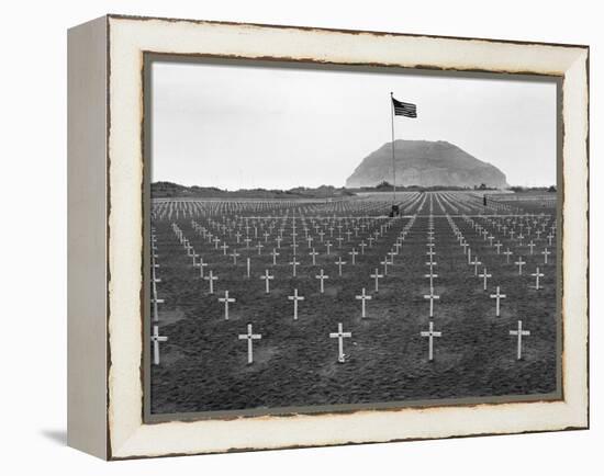 US Marine Cemetery on Iwo Jima-null-Framed Premier Image Canvas